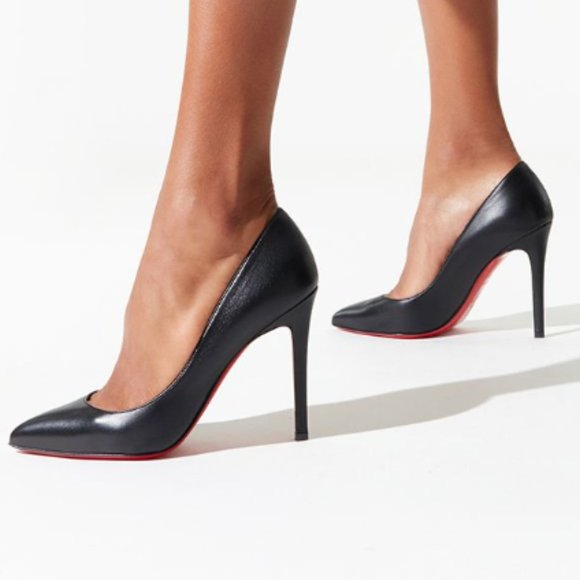 Christian Louboutin Pigalle 100 Nappa Shiny Black Heels Sz 40 - Picture 3 of 16